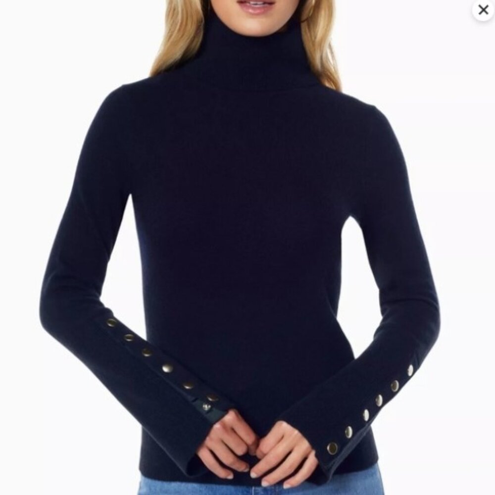 Ramy Brook Black Kathy Merino Wool Cashmere Sweater Size Extra Small - Picture 3 of 5